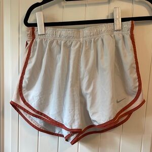 Nike Women's White and Orange dri-fit Shorts